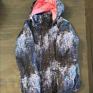 Roxy Teen (XXL/16) Snow Jacket - Black and Pink